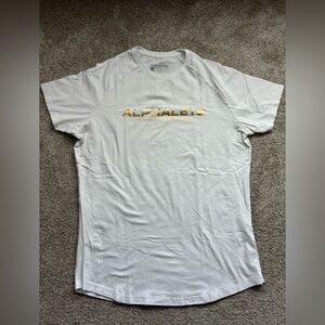 Alphalete Performance Fit White & Gold Tee